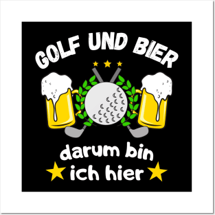 Golf und Bier Lustiges Golfspieler Spaß Posters and Art